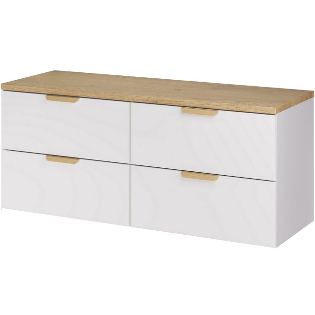 COMAD Zestaw mebli ASTER WHITE 2 szafki z blatem CREMONA 120 cm