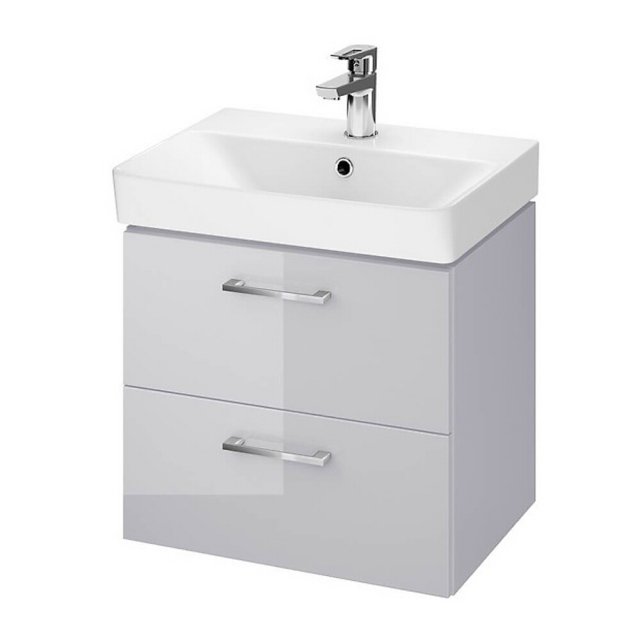 Szafka z umywalką w zestawie SET b281 LARA MILLE slim 50 szar dsm