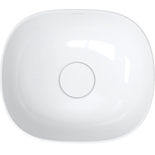 OMNIRES Umywalka nablatowa SILK M+ 40 prostokątna biały połysk SILK40