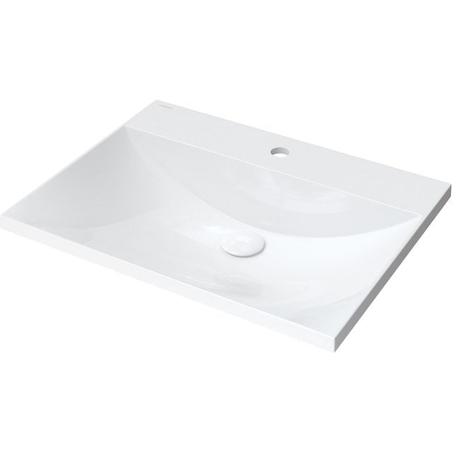 OMNIRES Umywalka meblowa NAXOS M+ 60 prostokątna biały połysk NAXOSF6