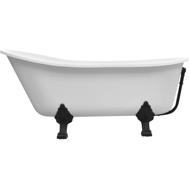 BESCO Wanna wolnostojąca OLAYA 160x68 cm nogi czarne #WAO-160+CZ