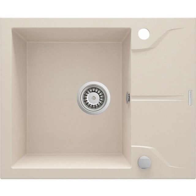 DEANTE Zlewozmywak granitowy ANDANTE 1-komorowy z ociekaczem beż ZQN_