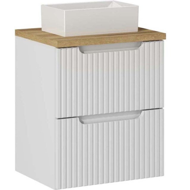 COMAD Zestaw mebli NOVA WHITE szafka z blatem OAK 50 cm, umywalka GAJ