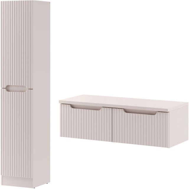 COMAD Zestaw mebli NOVA CASHMERE 2 szafki z blatem 100 cm, słupek 35x