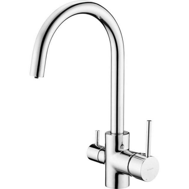 DEANTE Bateria kuchenna z filtrem chrom z wylewką "u" z pod