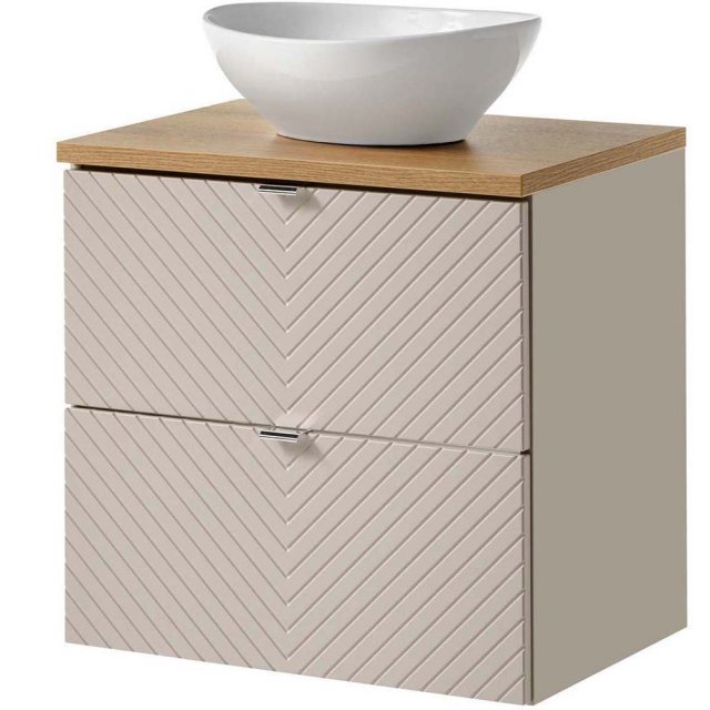 COMAD Zestaw mebli VIVA CASHMERE szafka z blatem OAK 60 cm, umywalka