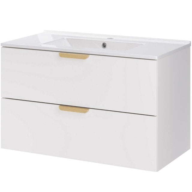 COMAD Szafka ASTER WHITE z umywalką meblową LAVA 80 cm