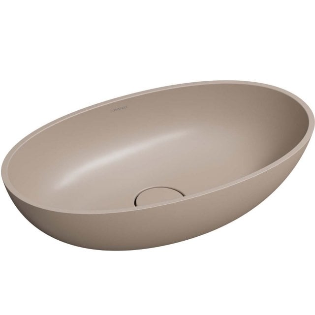 OMNIRES Umywalka nablatowa SHELL M+ dune beige mat 60x35 SHELLUNDB