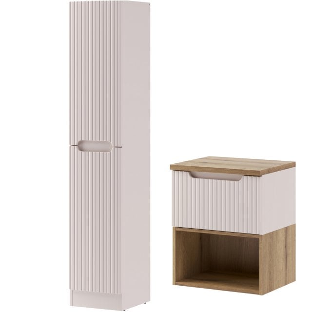 COMAD Zestaw mebli NOVA CASHMERE szafka z blatem NOVA OAK 50 cm, słup