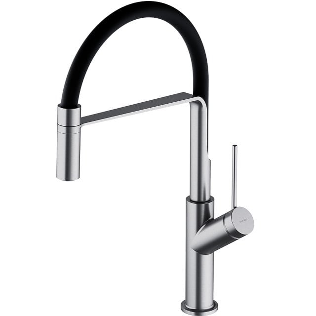 OMNIRES Bateria kuchenna VITA z wyciąganą wylewką nikiel szczotkowany