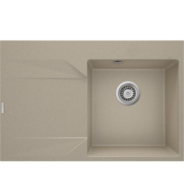 DEANTE Zlewozmywak granitowy EVORA piaskowy 1-komorowy z ociekaczem Z