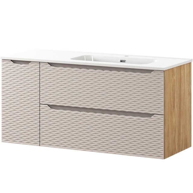 COMAD Zestaw mebli OCEAN BEIGE 2 szafki z umywalką meblową GO 2 120 c