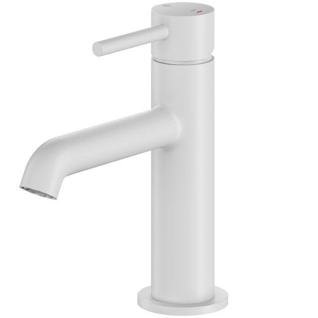 KFA Bateria umywalkowa MOZA MINI stojąca biała mat + click clack 5032