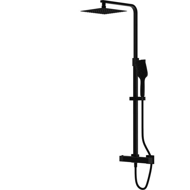 LAVITA Zestaw prysznicowy CETUS termostatyczny z deszczownicą czarny