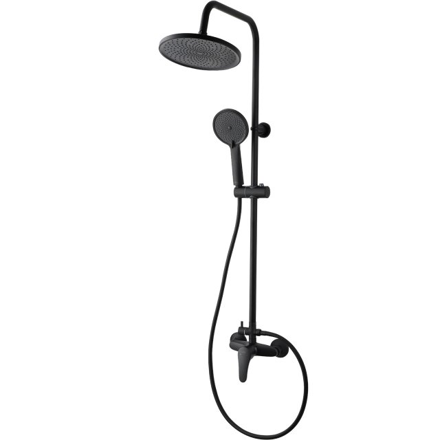 INVENA Zestaw prysznicowy KALYMNOS z deszczownicą czarny AU-28-004-V