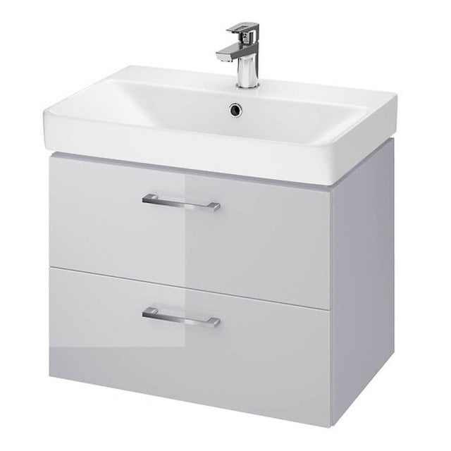 Szafka z umywalką w zestawie SET b278 LARA MILLE slim 60 szar dsm