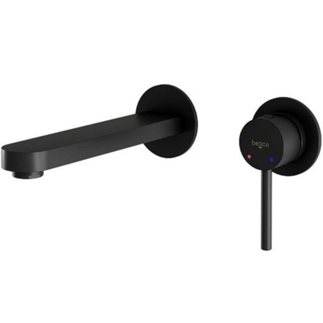 BESCO Zestaw baterii podtynkowych umywalkowych DECCO czarny mat BU-DS