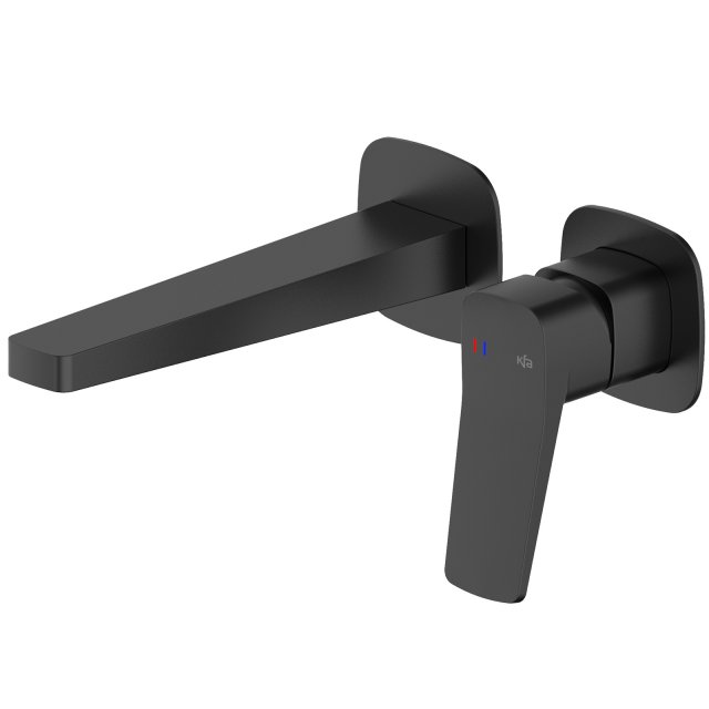KFA Bateria umywalkowa MALAGA podtynkowa ścienna czarna 4529-810-81