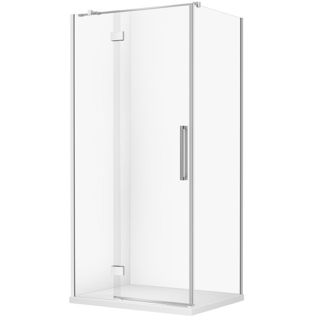 CERSANIT Kabina prysznicowa CREA lewa 100x80x200 chrom z brodzikiem T