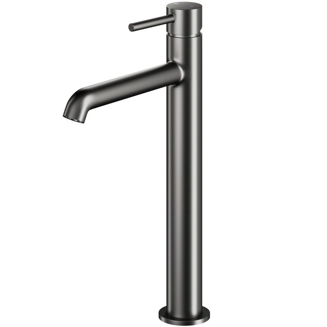 KFA Bateria umywalkowa MOZA MINI stojąca nablatowa gun metal grey PVD