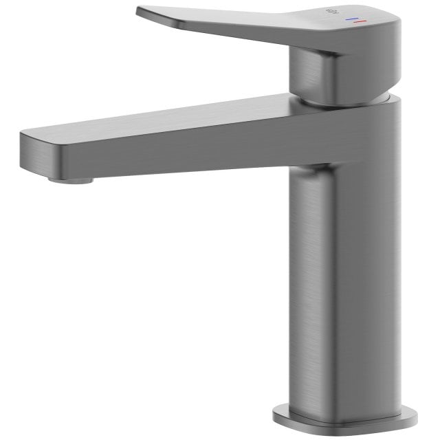 KFA Bateria umywalkowa MALAGA stojąca z korkiem klik-klak gun metal s