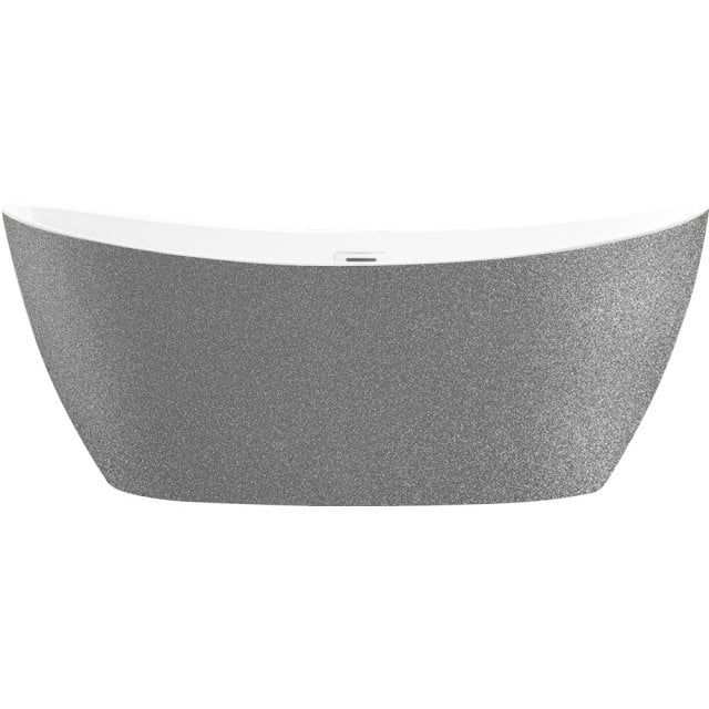 BESCO Wanna wolnostojąca AYLA SREBRNA 170x80 maskownica syfonu z prze