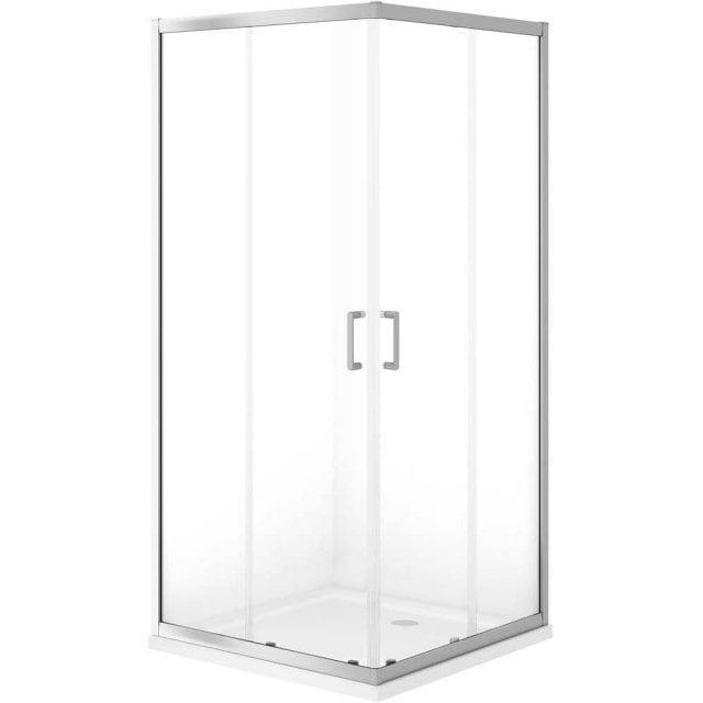 CERSANIT Zestaw kabina prysznicowa VERSO z brodzikiem TAKO 80X80 chro