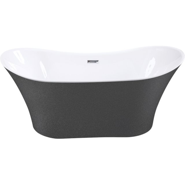 BESCO Wanna wolnostojąca AMBER GLAM GRAFIT 170x80 syfon z przelewem c