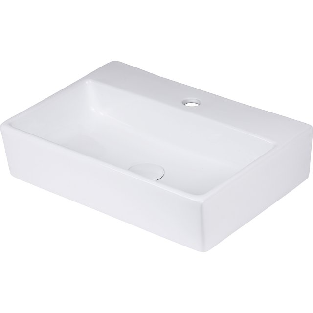 UPTREND Umywalka nablatowa CORFU 51x36 z otworem na baterię biała TR4