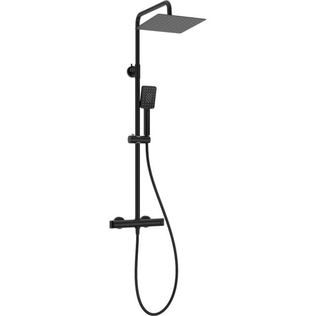DEANTE Deszczownica THERM nero z baterią prysznicową termostatyczną N