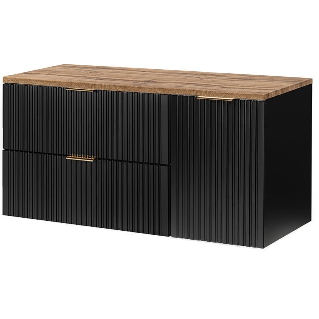 COMAD Zestaw mebli ADEL BLACK szafka podblatowa 80, szafka z koszem 4