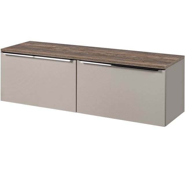 COMAD Zestaw mebli SANTA FE TAUPE 2 szafki z blatem OAK 160 cm