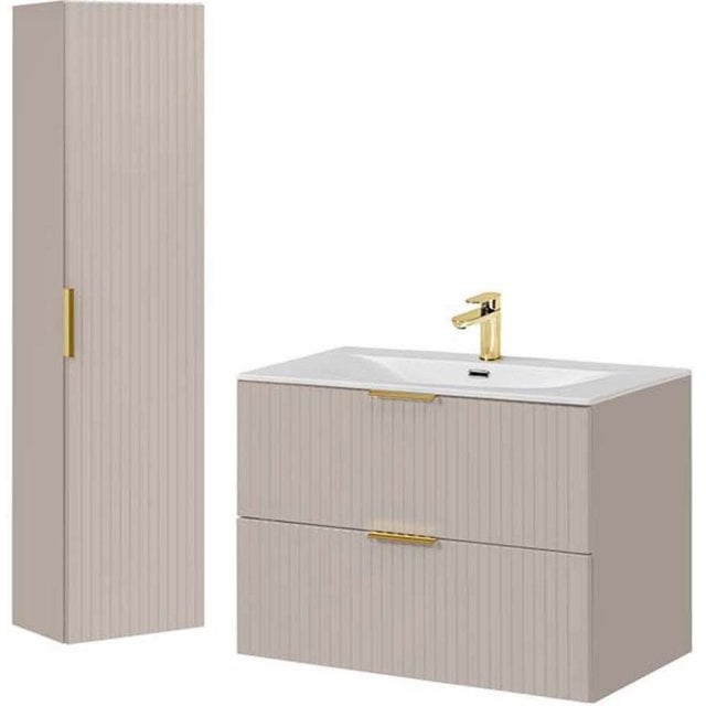 COMAD Zestaw mebli ADEL CASHMERE szafka z umywalką meblową SKY 80 cm,