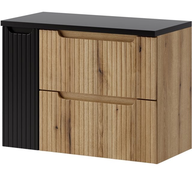 COMAD Zestaw mebli NOVA COAST EVOKE szafka z blatem NOVA BLACK 80 cm,