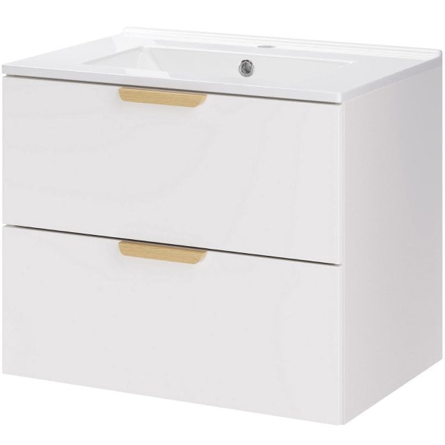 COMAD Szafka ASTER WHITE z umywalką meblową LAVA 60 cm