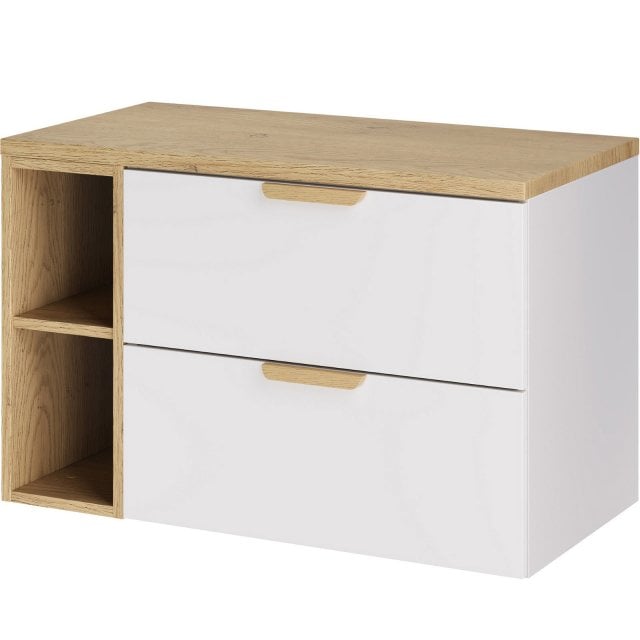 COMAD Zestaw mebli ASTER WHITE szafka z blatem CREMONA 80 cm, szafka