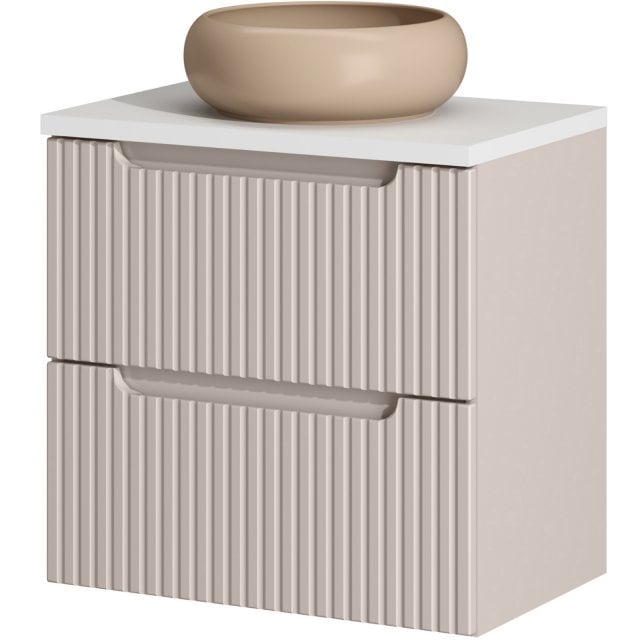 COMAD Zestaw mebli NOVA CASHMERE szafka z blatem WHITE 60 cm, umywalk