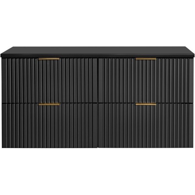 COMAD Zestaw mebli ADEL BLACK 2 szafki z blatem 120 cm