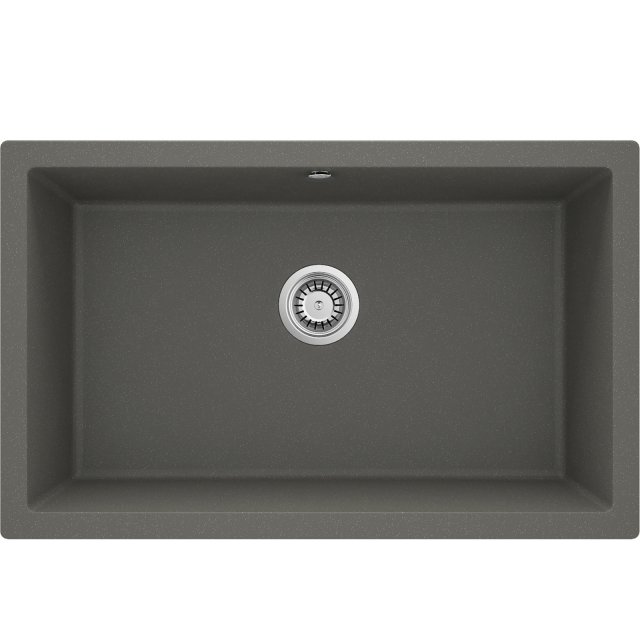 DEANTE Zlewozmywak granitowy CORDA antracyt metalik 1-komorowy podwie