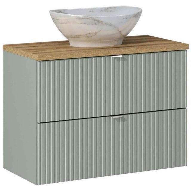 COMAD Zestaw mebli LINE REED GREEN szafka z blatem WOTAN 80 cm, umywa