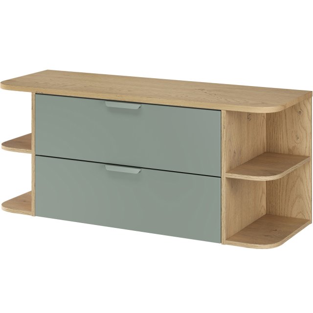 COMAD Zestaw mebli ASTER GREEN szafka z blatem OVALIA CREMONA 120 cm,