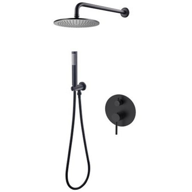 BESCO Zestaw prysznicowy DECCO / ILLUSION I czarny mat podtynkowy BP-