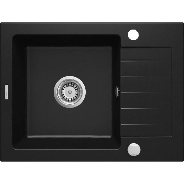 DEANTE Zlewozmywak granitowy ZORBA nero 1-komorowy z ociekaczem ZQZ_N