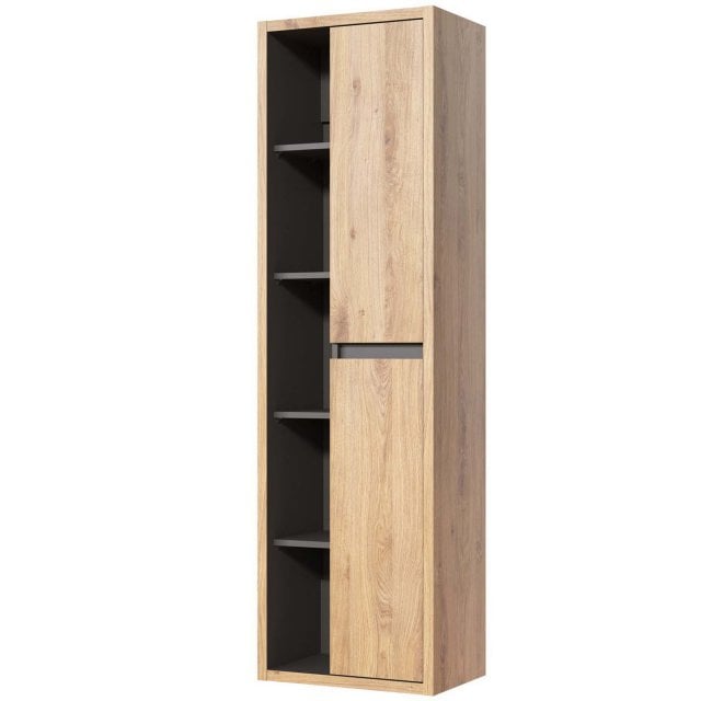 COMAD Słupek łazienkowy wysoki DEVON 801 dąb shetland/grafit - 50 cm