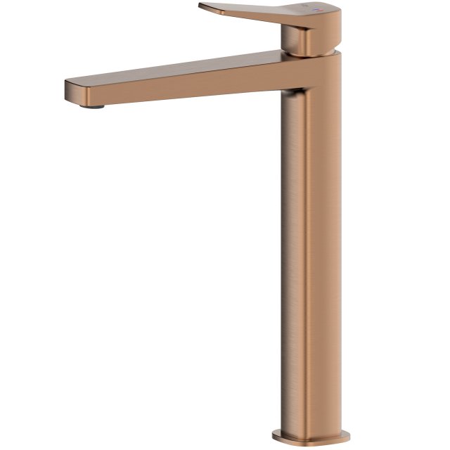 KFA Bateria umywalkowa MALAGA nablatowa ze spustem klik-klak różowa z