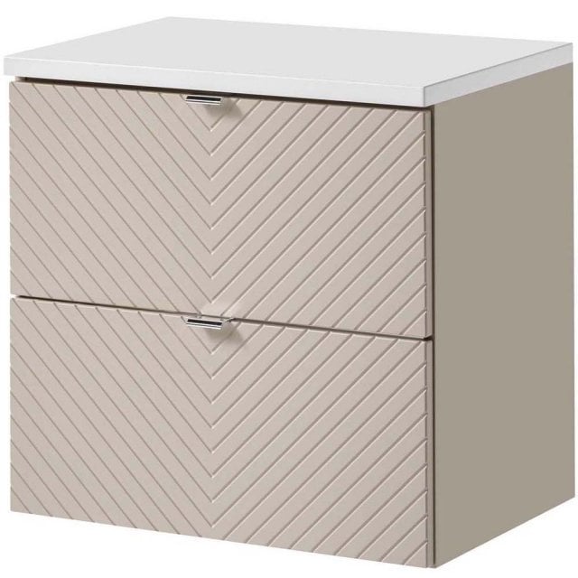 COMAD Szafka podumywalkowa VIVA CASHMERE z blatem WHITE 60 cm