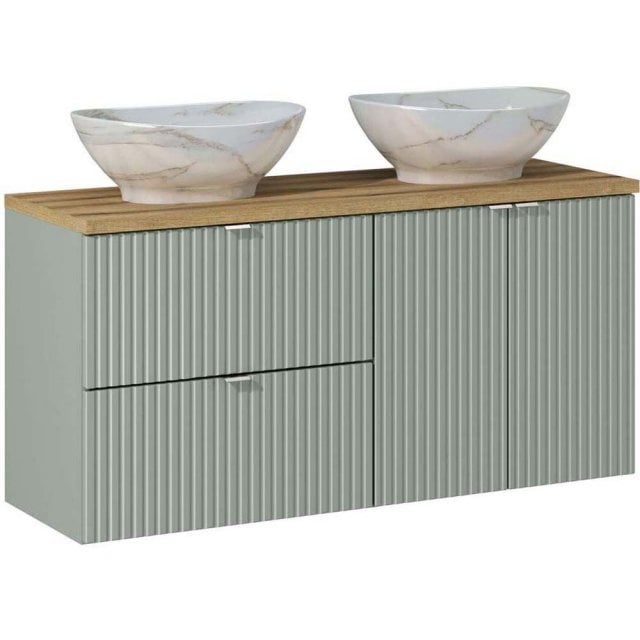 COMAD Zestaw mebli LINE REED GREEN 2 szafki z blatem WOTAN 120 cm, 2