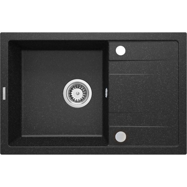 DEANTE Zlewozmywak granitowy CORIO 1-komorowy z ociekaczem grafit ZRC