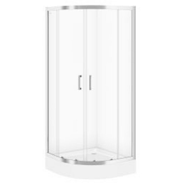 CERSANIT Kabina prysznicowa półokrągła BASIC 80x185 z brodzikiem TAKO
