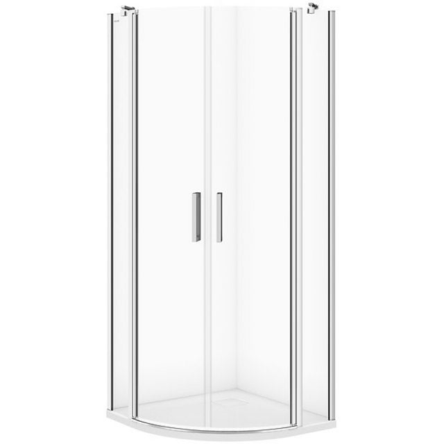 CERSANIT Kabina prysznicowa półokrągła MODUO 80x195 szkło transparent